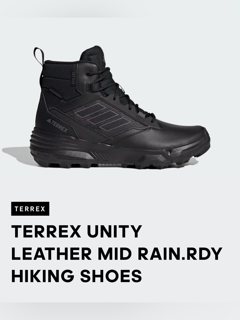 Terez Black Tactical Mid-Top Hiking Boots